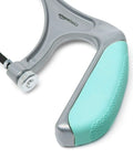 Detail of saw handle from 165 Piece Household Tool Set With Bag In Turquoise Featuring Hammer Pliers Screwdrivers Level Hex Keys Saw And Picture Hanging Kit, Durable Steel Alloy Tools With Wide Mouth Storage Case For Everyday DIY
