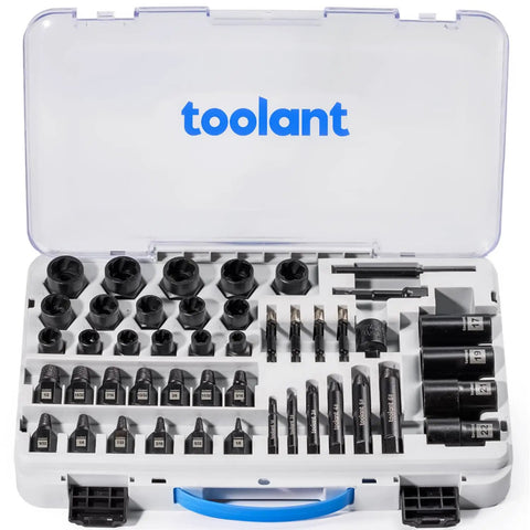 46 Piece Impact Bolt Extractor Kit For Stripped Bolts And Damaged Screws Bolt And Nut Remover Socket Tool Set Heavy Duty Fastener