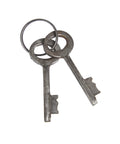 Brass Metal Lock And Key Decor Prop For Indoor And Outdoor Use Dark Gray Finish 1 Inch By 3 Inch By 2 Inch Size Durable Decorative Accent