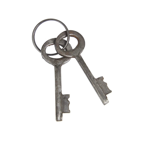 Brass Metal Lock And Key Decor Prop For Indoor And Outdoor Use Dark Gray Finish 1 Inch By 3 Inch By 2 Inch Size Durable Decorative Accent