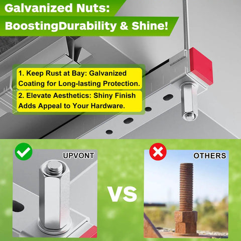 Half Inch Hex Coupling Nut 1/2-13 UNC Threaded Rods Zinc Plated 1.75 In 10 Pack on threaded rod, rust-resistant finish