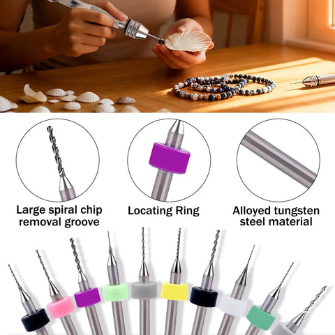 112 Piece Precision Pin Vise Hand Drill Kit With 3 Jaw Manual Drill Aluminum Alloy Non Slip Grip For Fine Detail Work, with drill bits