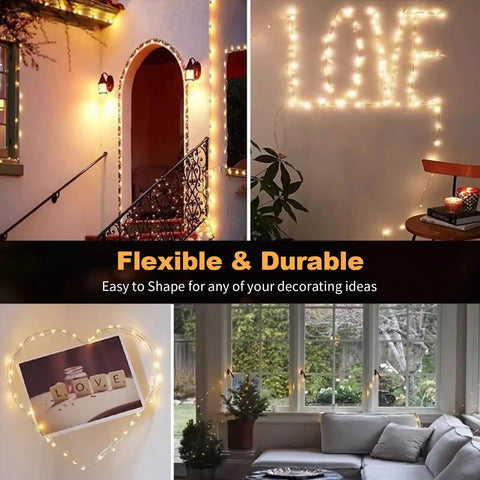 Waterproof Warm White LED Fairy Lights 7Ft Battery Operated String Of 20 LEDs With 3 Modes Fast Flash Slow Blink Constant On Ideal For Mason Jars Weddings Parties Christmas Decor Patio Vibe used in home and garden settings
