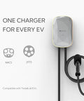 Level 2 Dual Plug EV Charger For All North American Electric Vehicles, 48 Amps 240V Fast Home Wall Connector front view