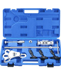 Rear Axle Bearing Puller Tool Set With Slide Hammer Yoke 8 Piece Kit Seal Removal Tool And 3 Adapters in blue case for cars and trucks