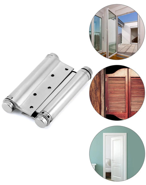 Built Tough Heavy Duty Cafe Saloon Door Swing Hinges 5 Inch Stainless Steel Self Closing Double Action 4 Pack With Pins And Screws Fits 1.57 To 1.77 Inch Thick Doors in various door setups