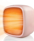 Pink Portable Ceramic Space Heater 1000W 800W With Quick Heat In 2 Seconds, Super Quiet 50dB Desk Heater For Office Or Home