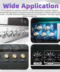 Sixteen Sets Of Eight Type B Potentiometers Featuring 1K 5K 10K 50K 100K 250K 500K And 1M Ohm displayed in various audio control applications