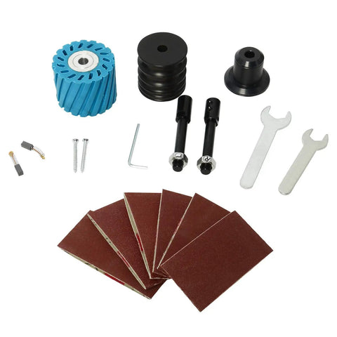 Leather Polisher Sander 350W Edge Burnishing Tool 0 To 8000 RPM 110V with sanding sleeves and tool accessories