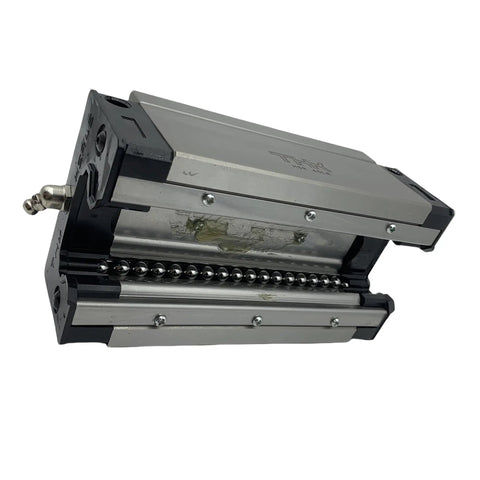 Beefy Linear Guide Rails For CNC Machines And 3D Printers, HSR30LR Style LM Block Bearings detailed view with exposed ball bearings