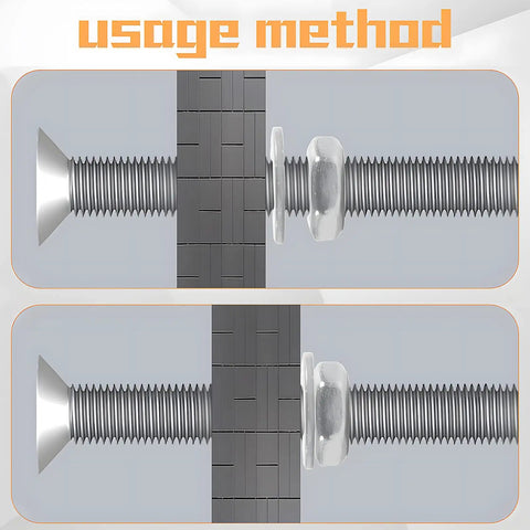 Hella Durable 4-40 Phillips Flat Head Machine Screws And Hex Nuts Assortment Kit Featuring 260 Pieces Of 304 Stainless Steel Countersunk Fasteners With Locking Washers installation demonstration with flat head screws and nuts.