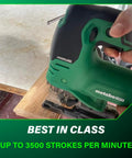 36V Cordless Brushless Orbital Jig Saw With 4 Stage Orbital Action And Variable Speed Control for Fast Clean Cuts Boss Level Performance Lightweight Tool Design Body Only cutting wood
