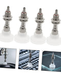 4 Pcs Heavy Duty Pneumatic Suction Cup Vacuum Gripper Set For Industrial Manipulator Arms adjustable design with silver and white materials.