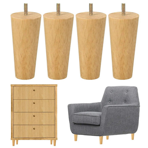 5 Inch Solid Wood Furniture Legs Set Of 4 Durable Mid Century Style Replacement Legs For Sofa Couch Bed Dresser Cabinet And Armchair
