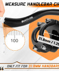 Measuring diameter for Beefy Adjustable Bike Stem For 31.8mm And 25.4mm Riser Handlebars With Tilt Range From Minus 60 To Plus 60 Degrees 100 110 120 130 140mm Lengths Lightweight Stiff Aluminum Mountain Bike Stem For MTB Road Electric Bike BMX