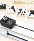 Beefy 24V DC Power Adapter Replacement Cord For Sparkling Water Makers Spirit One Touch And Fizzi, US plug, cord details