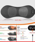 Sudahia 3in1 Electric Back Massager With Heat Vibration And Traction Lumbar Support Pillow For Bed And Chair Triple Fusion Cushion features buttons for temperature and vibration control.