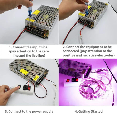24V 10A Switching Power Supply Regulator for LED Strip and 3D Printer setup process