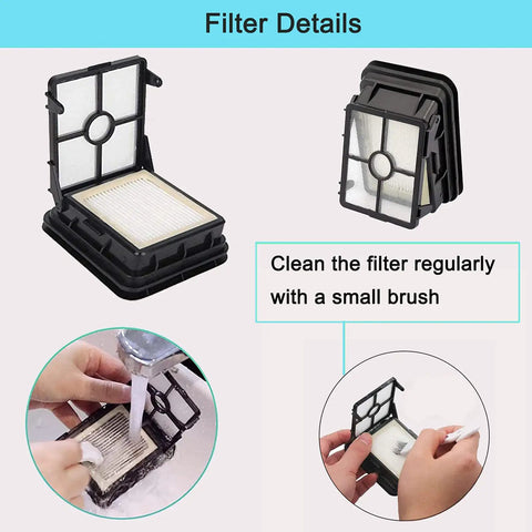 8 Pack Replacement Filters For CrossWave 1866 Compatible With 1785G 1785B shown with filter details and cleaning instructions
