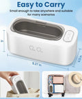 48 Kilohertz Ultrasonic Cleaning Machine For Jewelry Glasses Earbuds Dental Plates And Watch Straps Packs, compact design with 400ml capacity.