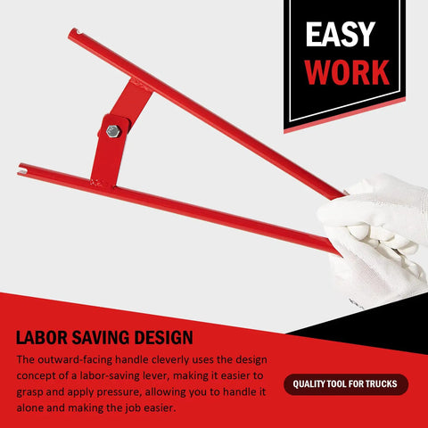 Pro-Grade Heavy Duty Truck Brake Spring Tool For Eaton Air Brake Shoe Anchor Springs Installation And Removal, red handle