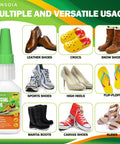 Various footwear with Crystal Clear Shoe Glue For Quick Fix And Strong Bond No Fuss Waterproof Adhesive That Stays Flexible