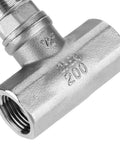 Beefy 1/2 Inch DN15 Stainless Steel Gate Valve Shut Off Valve For Water Oil Gas With Female Threaded Connection 304 SS close-up