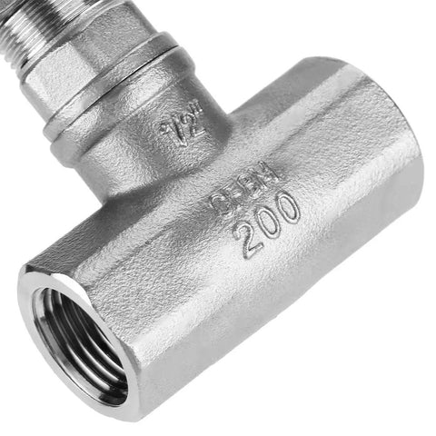 Beefy 1/2 Inch DN15 Stainless Steel Gate Valve Shut Off Valve For Water Oil Gas With Female Threaded Connection 304 SS close-up