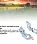 Two Pack T Post Gate Hinge Kit Galvanized Iron Hinge Pins For Chain Link Fence Gates With One And Three Eighths Inch Hinged Eyes