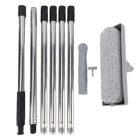 Adjustable Paint Roller Featuring Built In Splatter Guard For Ceilings And Walls No Fuss Long Reach Handle Smooth Sailing Drywall Painting Project No Drip Design Ready with steel poles and roller cover.