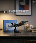 Quick Snap Together F-18 Fighter Jet Model Kit 1 72 Scale Jolly Rogers Edition With Stand No Glue Easy Assembly on desk