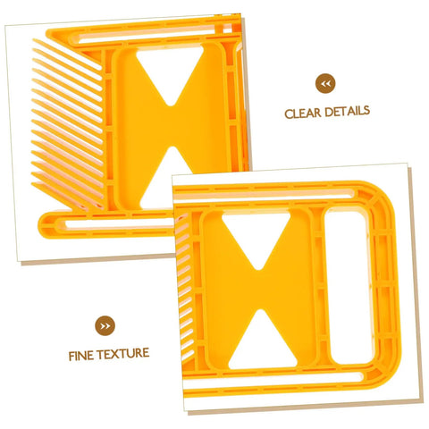Built Damn Tough Woodworking Featherboard For Table Saw Safety And Router Tables Featuring Zero Slip Grip Design Durable High Grade Material showcasing fine texture and details in yellow.