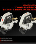 Tough As Nails Front Engine Motor Mount Set Pair For Audi A6 A7 A8 2013 2018 showing front left and right motor mounts.