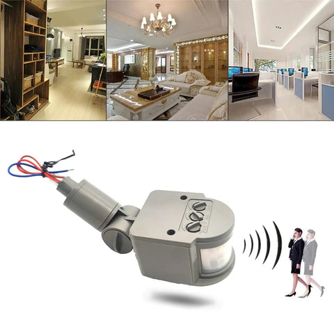 PIR Motion Detector Outdoor Sensor Switch For LED Lights, Auto Dusk To Dawn, Waterproof Smart Switch, Passive Infrared Human Body Sensor, AC110-220V, Durable Outdoor Light Controller For Yard, Patio, Garden Lighting.