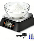 Digital Kitchen Scale For Bakers And Hobby Crafters, High Precision Food Scale With 22lb Capacity, glass bowl on platform