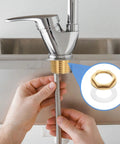 Top Shelf Brass Faucet Locknuts G3/4 Female Hex Pipe Fittings With Heavy Duty Silicone Washers For Under Sink Plumbing and Kitchen Basins installation.