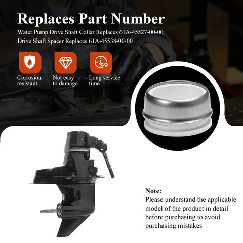 Upgraded Outboard Water Pump Drive Shaft Collar And Spacer Kit Fits Yamaha And Mercury 115HP To 300HP Replacement