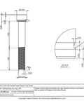 Front view technical drawing of Pack Of 3 Grade 5 Titanium Socket Head Cap Screws 3/8-16 X 2-3/4 UNC with dimensions.