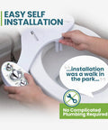 Warm And Cold Bidet Attachment With Dual Nozzle For Toilet Self Cleaning Nozzles And Ceramic Valves Easy DIY Install No Fuss Picture Instructions