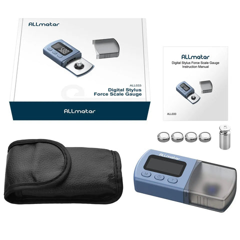 Digital Stylus Force Gauge With 0.01g Resolution And 5g Capacity For Turntable Setup, blue LCD, case and manual