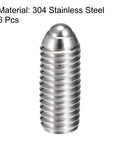 Bulletproof Ball Set Screws M10 X 25Mm 304 Stainless Steel Hardened Hex Socket Spring Plunger Bolts 6 Pack, close-up view.
