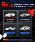 Tesla Diagnostic Cable TCAN003 for Model 3 Y S X with 20 Pin and 12 Pin to 16 Pin OBDII Adapter illustration