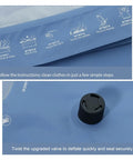 Instructions for Compact Portable Washing Bag For Camping And Road Trips, Lightweight Manual Hand Wash Sack With Built In Scrub Sleeve.