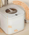 Hassle Free Countertop Dishwasher with angled LED touchscreen, compact design for quick plug play setup and easy use.