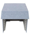 Desktop Acoustic Booth Foldable Three Sided Recording Isolation Shield with high density foam, top view showing gray sound absorbing material.