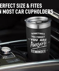 Premium Bulk Personalized 20 Oz Stainless Steel Tumbler With Lid Insulated Double Wall Cup Custom Text Or Photo Logo Print Navy Shade Real Deal Daily Essential in car cupholder.