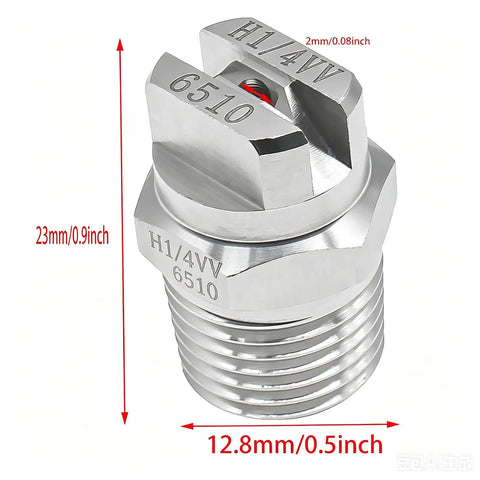 4 Pack No Fuss 65 Degree Fan Nozzle Tips For Pressure Washers 304 Stainless Steel 1/4 Bsp Male Thread 2Mm Orifice Rugged Rust Free Spray Tips That Crush Grime In A Snap