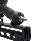 Close-up of Pro Grade 15 Gauge Finish Nailer Pneumatic With 34 Degree Angled Drive, Heavy Duty Aluminum Body detail