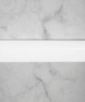 24 Inch LED Vanity Light And Flush Mount With 5 CCTs 2700K 3000K 3500K 4000K 5000K Energy Star Certified Damp Location White Finish Sleek Bath Fixture For Homes And Small Commercial Spaces, front angle on marble background