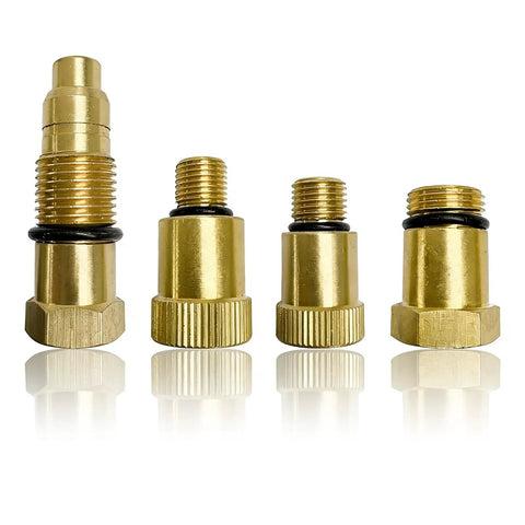 4 Pack Spark Plug Adapters For Compression Test Includes M10x1.0 M12x1.25 M16x1.5 M18x1.5 Thread Sizes With O Ring Seals